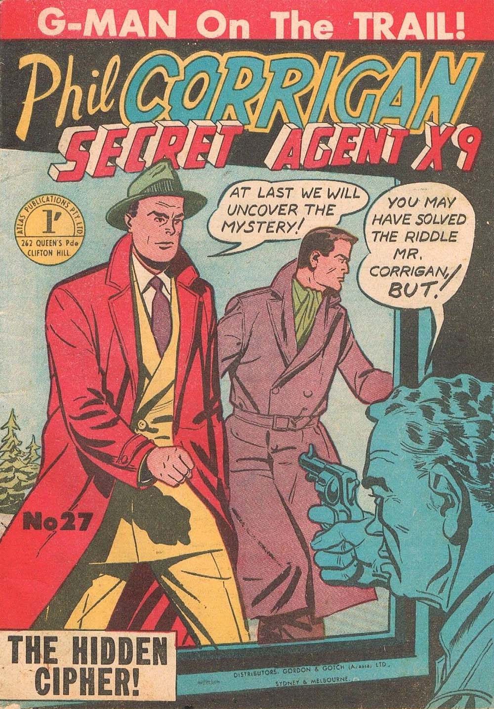 Phil Corrigan Secret Agent X9 (Atlas, 1950 series) #27 ([September 1955?])