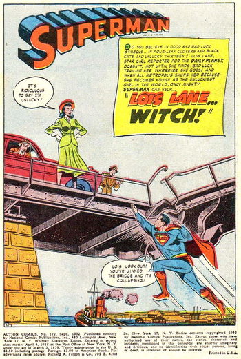 Action Comics (DC, 1938 series) #172 — Lois Lane... Witch (page 1)