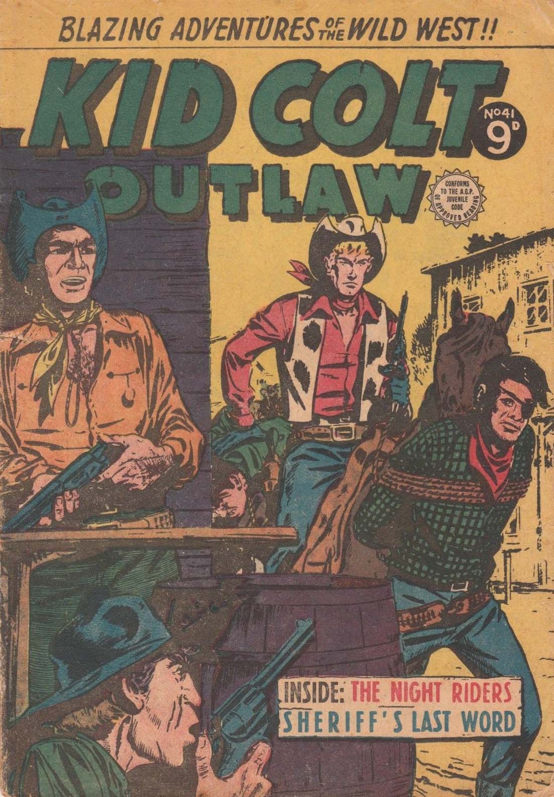 Kid Colt Outlaw (Transport, 1952 series) #41 ([June 1955?])
