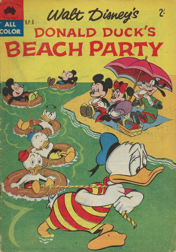 Walt Disney's Beach Party [BP series] (WG Publications, 1956 series) #B.P.6 (1959) —Walt Disney's Donald Duck's Beach Party