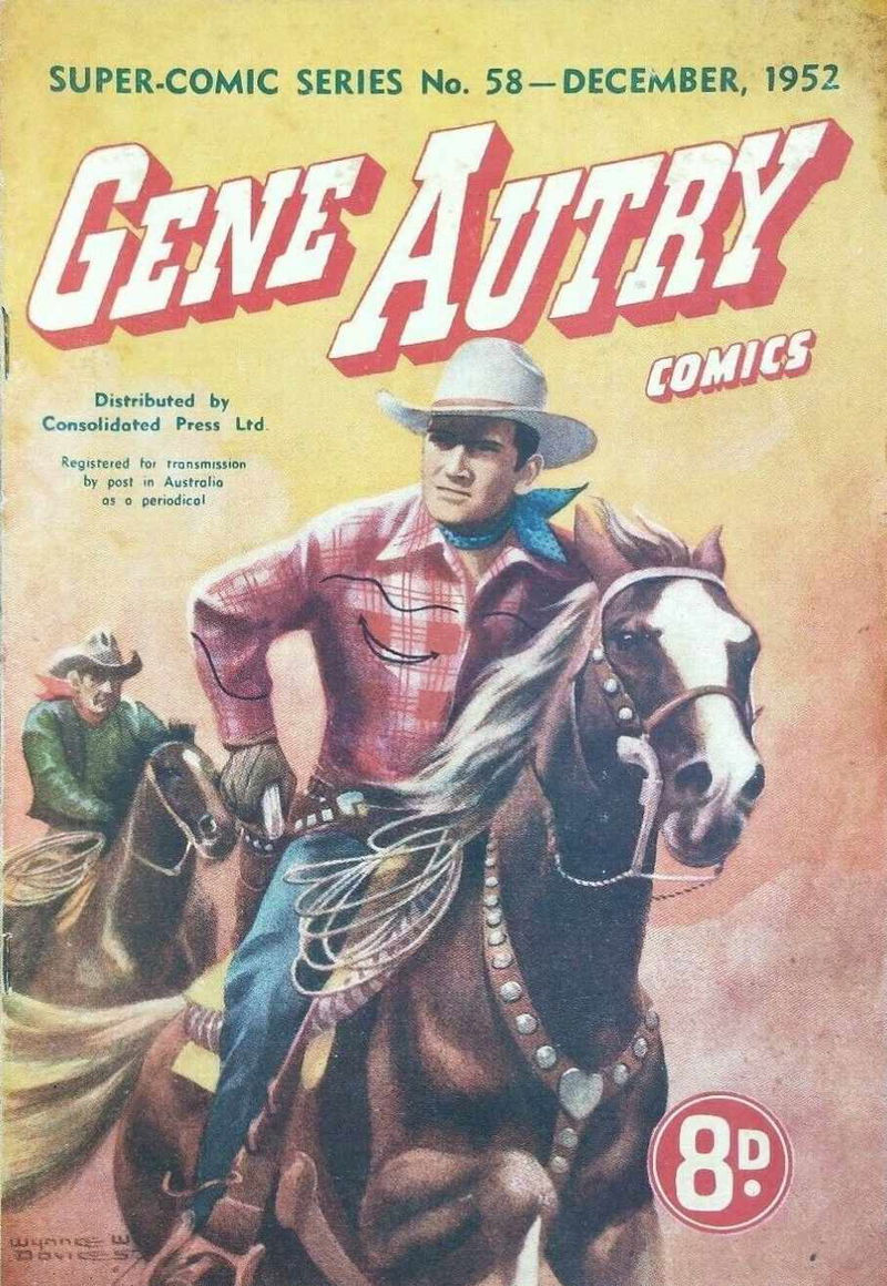 The Supercomic Series (Consolidated Press, 1948 series) #58 — Super-Comic Series Gene Autry Comics (December 1952)