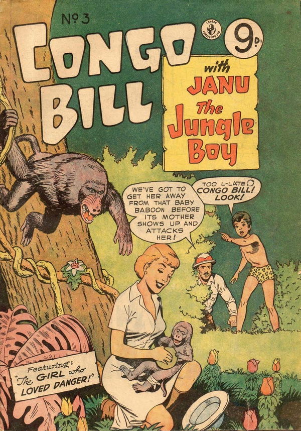 Congo Bill with Janu the Jungle Boy (Colour Comics, 1955 series) #3 ([June 1955?])