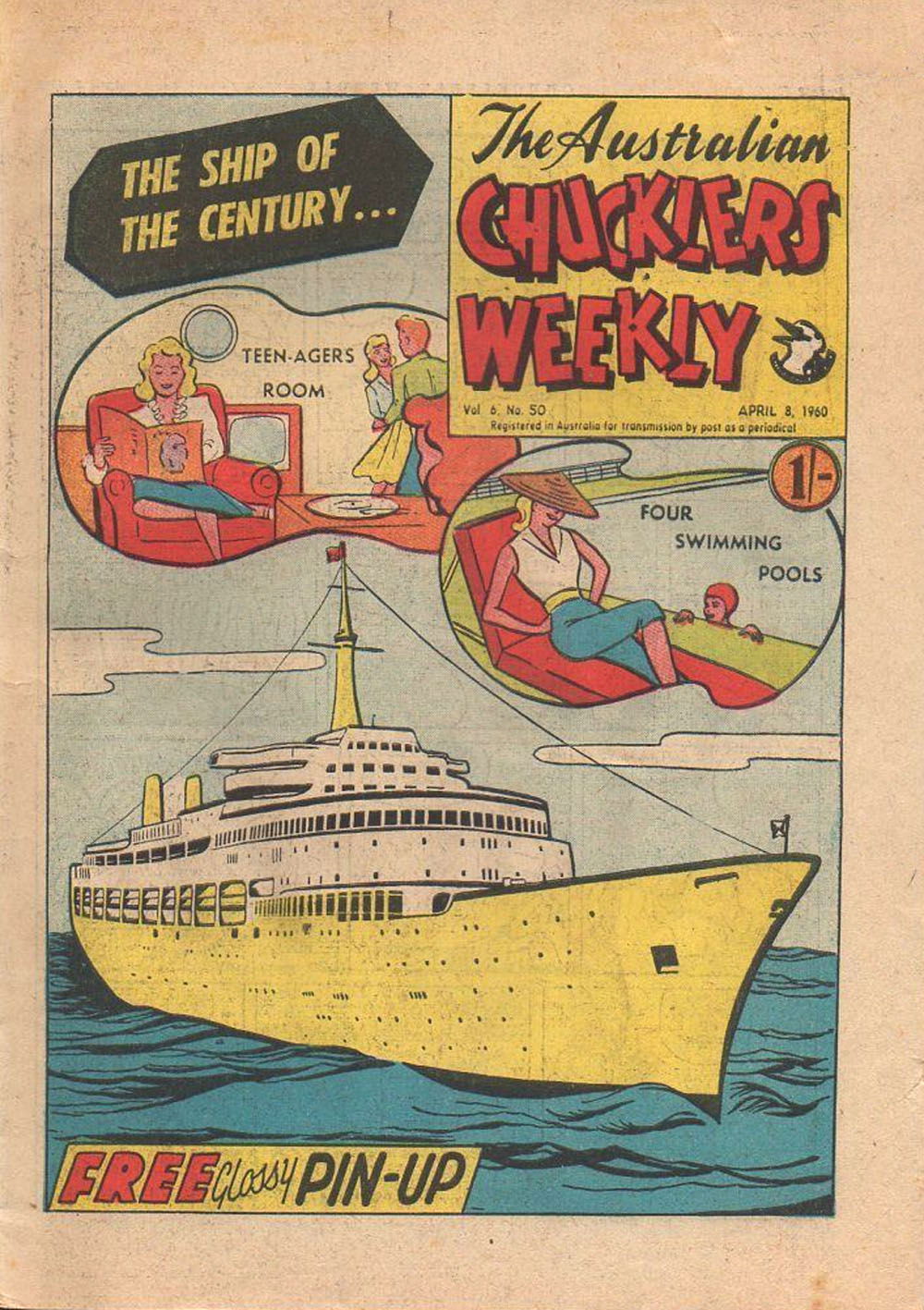The Australian Chucklers Weekly (Chucklers, 1959 series) v6#50 (8 April 1960)