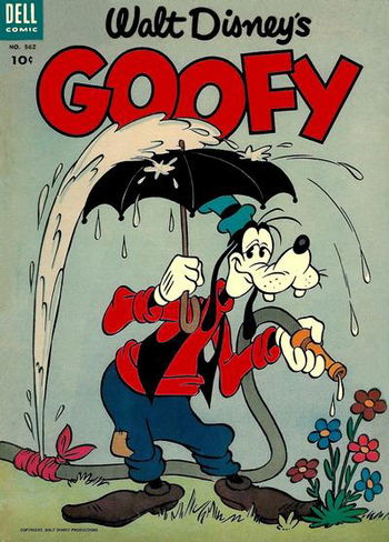 Goofy watering flowers