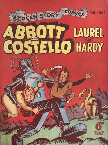 Screen Story Comics (Rosnock, 1950? series) v1#1 ([June 1950?]) —Abbott and Costello. Laurel and Hardy