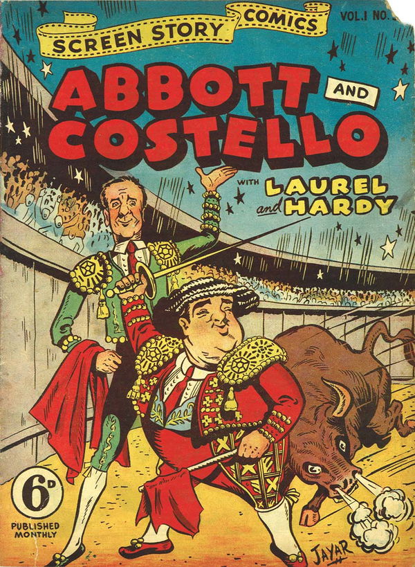 Screen Story Comics (Rosnock, 1950? series) v1#5 ([195-?]) —Abbott and Costello with Laurel and hardy