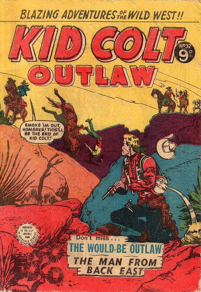 Kid Colt Outlaw (Transport, 1952 series) #37 [February 1955?]