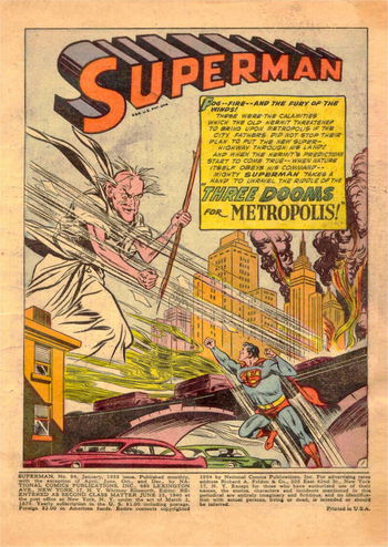 Superman (DC, 1939 series) #94 — Three Dooms for Metropolis! (page 1)