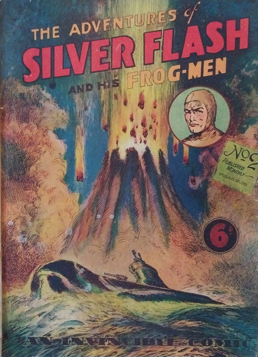 Silver Flash and His Frog-Men (Invincible, 1950 series) #2 — The Adventures of Silver Flash and his Frog-Men ([July 1950?])