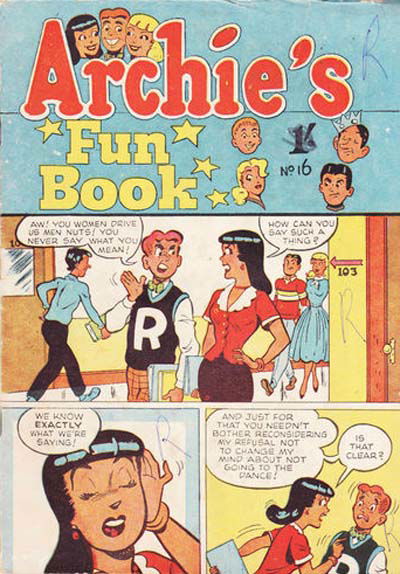 Archie's Fun Book (Archie, 1956? series) #16 [October 1957?]