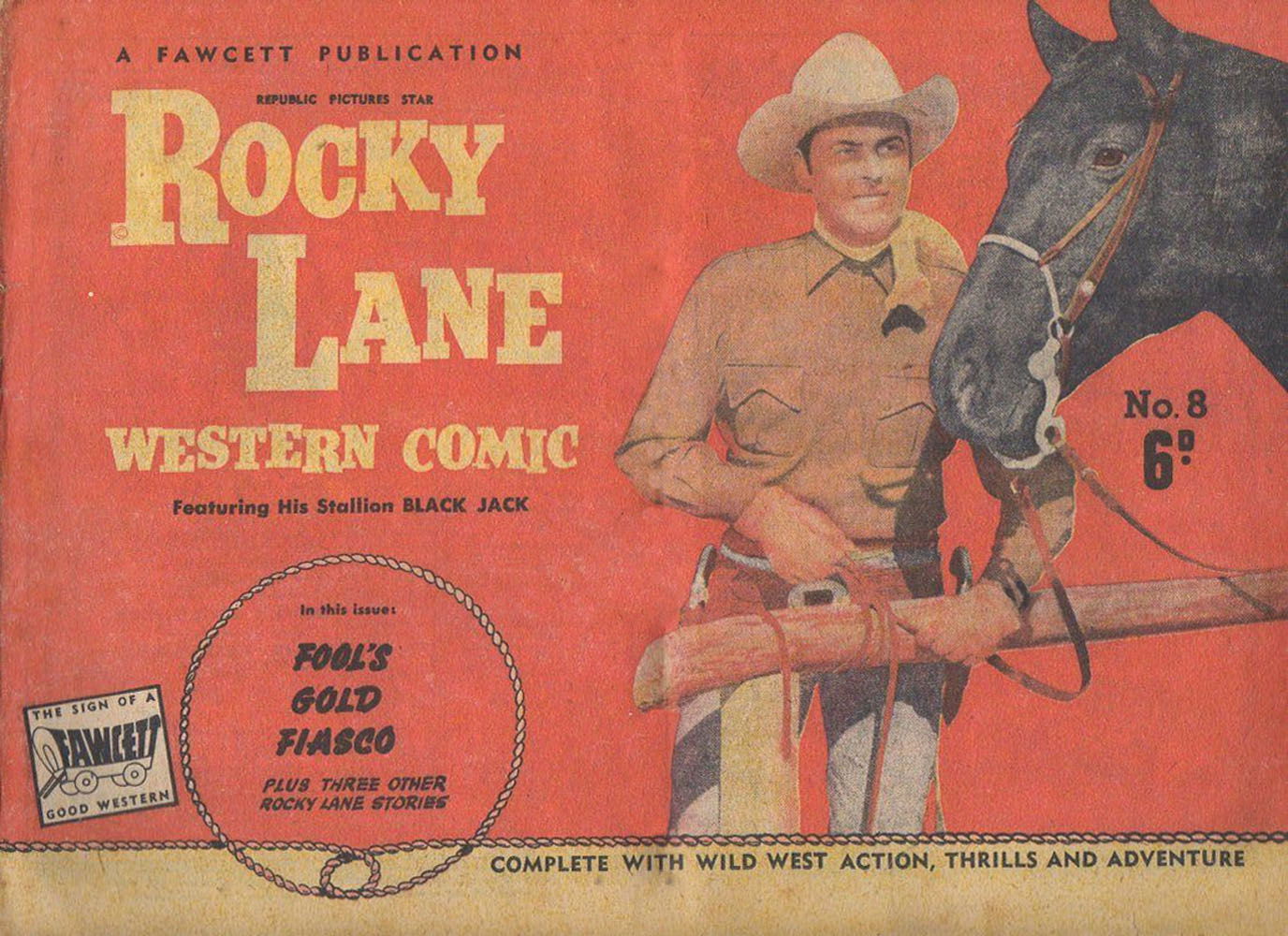 Rocky Lane Western Comic (Cleland, 1949? series) #8 ([1950?])