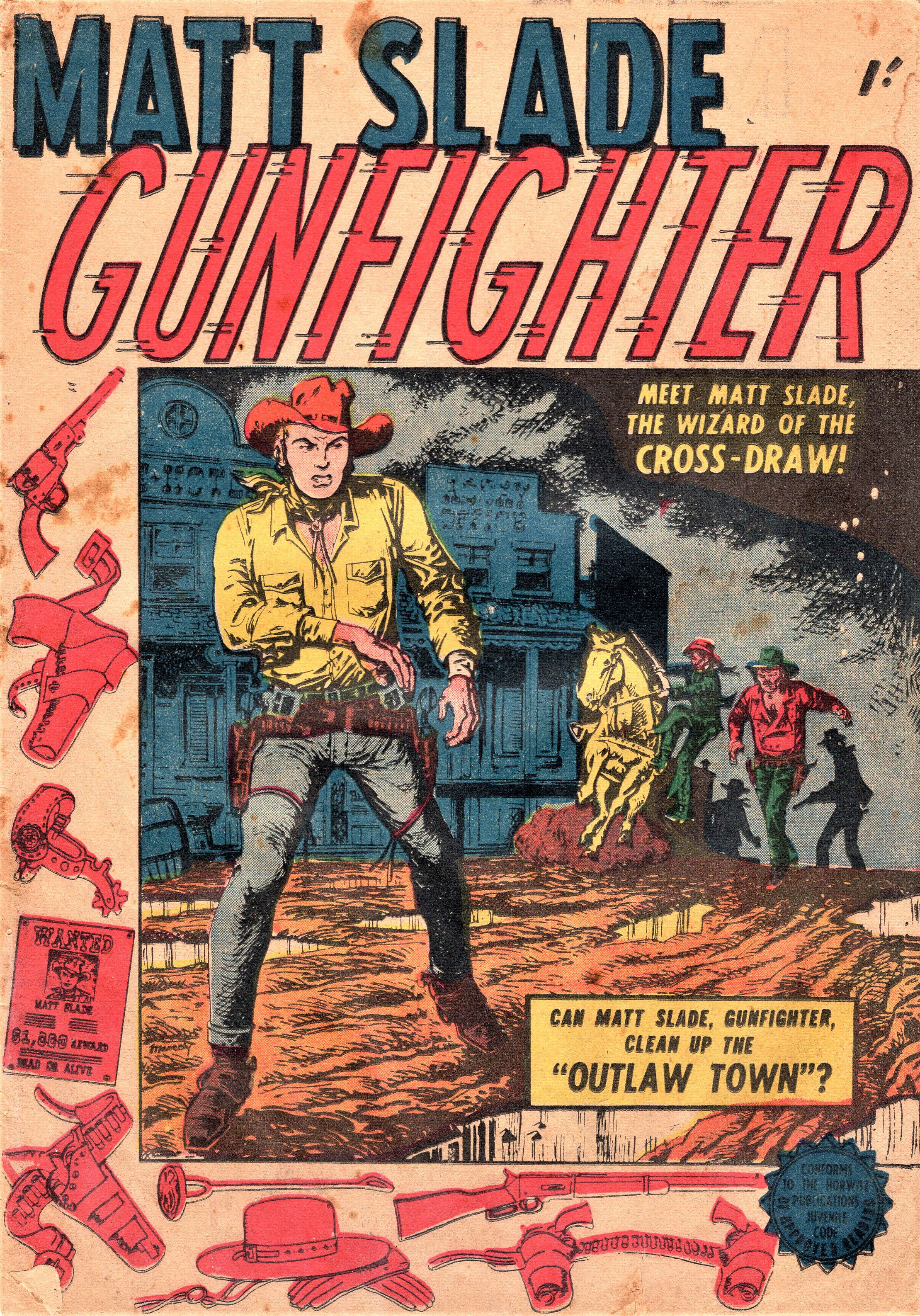 Matt Slade Gunfighter (Horwitz, 1956 series) #1 (October 1956)