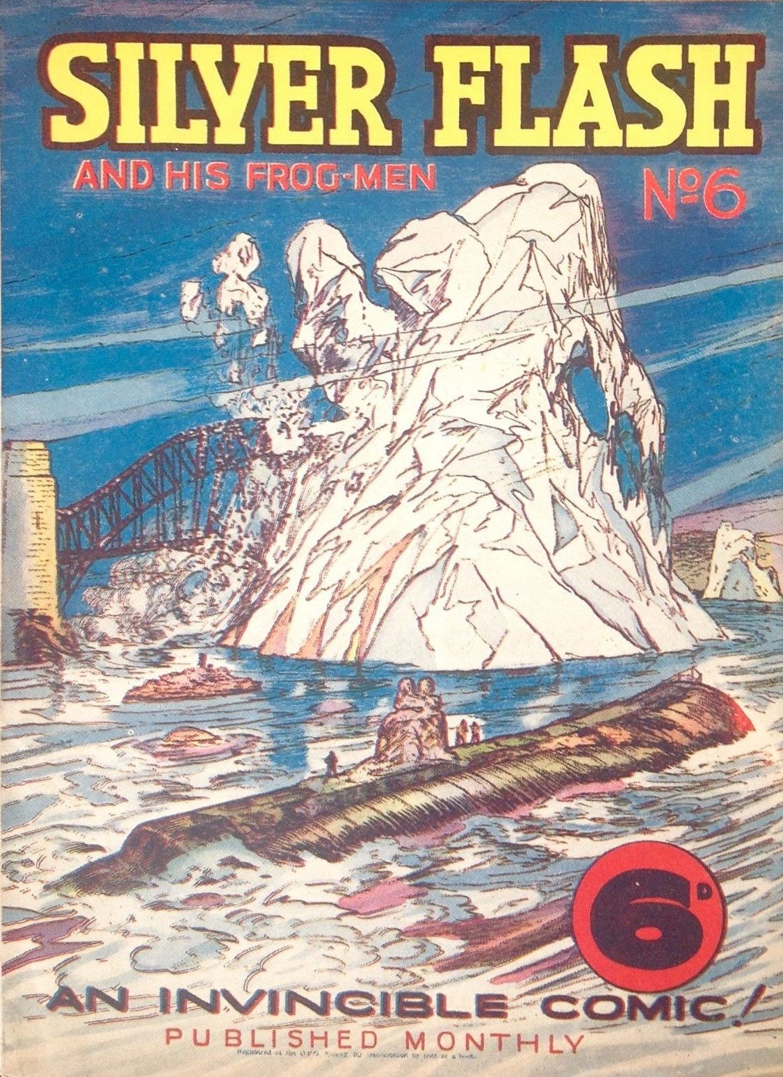Silver Flash and His Frog-Men (Invincible, 1950 series) #6 — Silver Flash and His Frog-Men ([November 1950?])