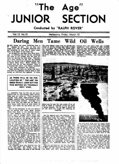 The Age Junior Section  v12#10 (15 March 1940)