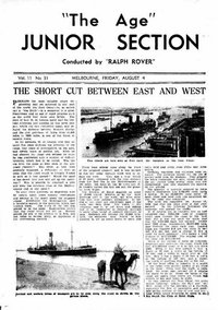The Age Junior Section  v11#31 (4 August 1939)