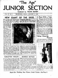 The Age Junior Section  v10#1 (7 January 1938)