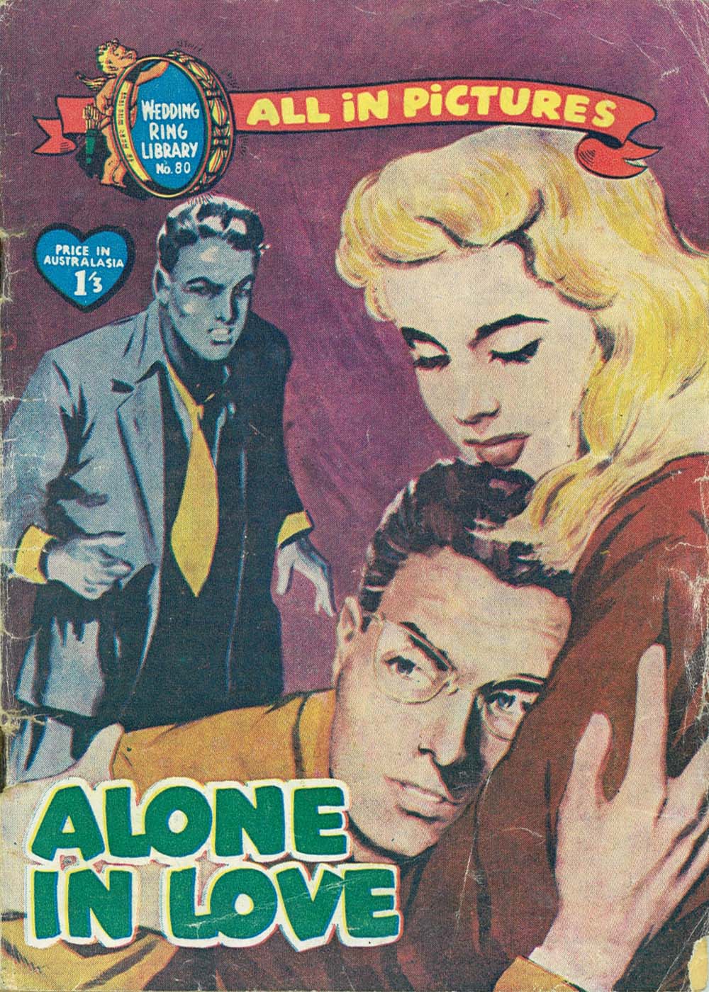 Wedding Ring Library (Jubilee, 1958? series) #80 — Alone in Love ([April 1959?])