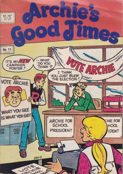 Archie's Good Times (Yaffa/Page, 1982? series) #11 March 1989