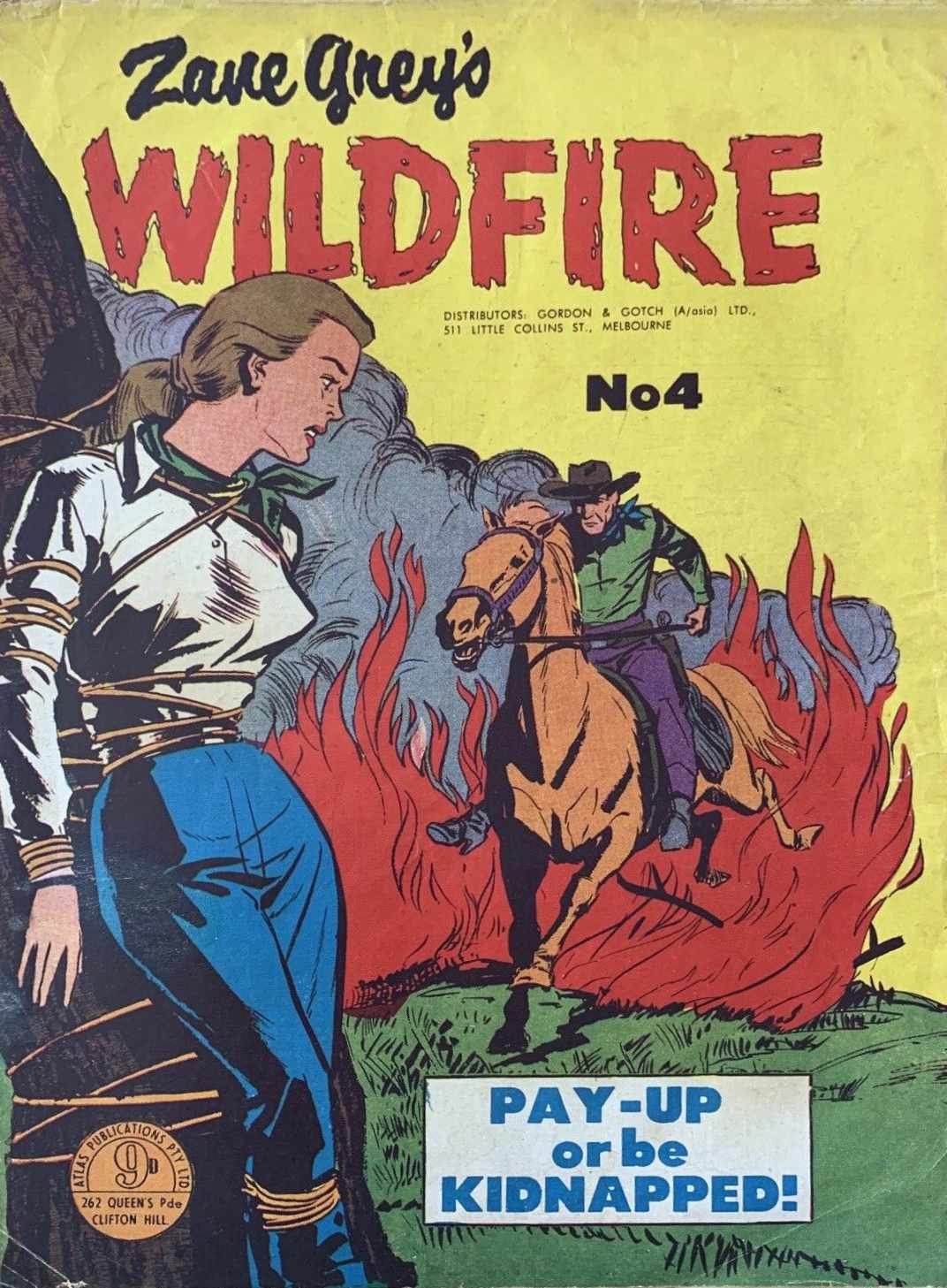 Zane Grey's (Atlas, 1955 series) #4 — Wildfire ([January 1954?])