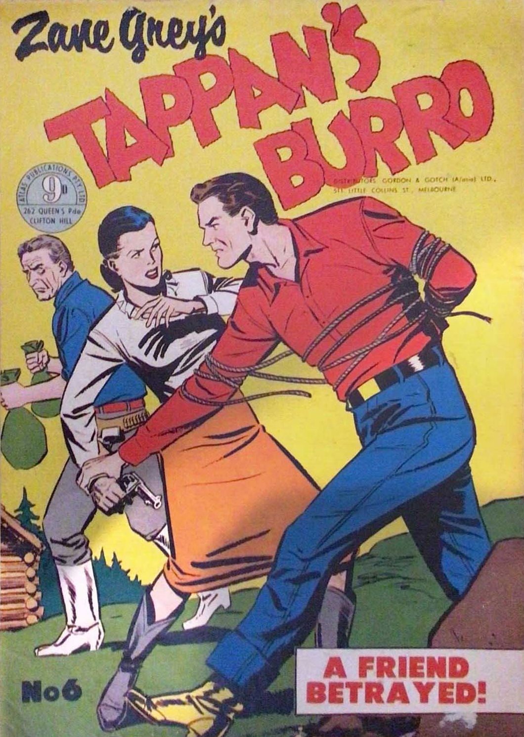 Zane Grey's (Atlas, 1955 series) #6 — Zane Grey's Tappan's Burro ([July 1954?])