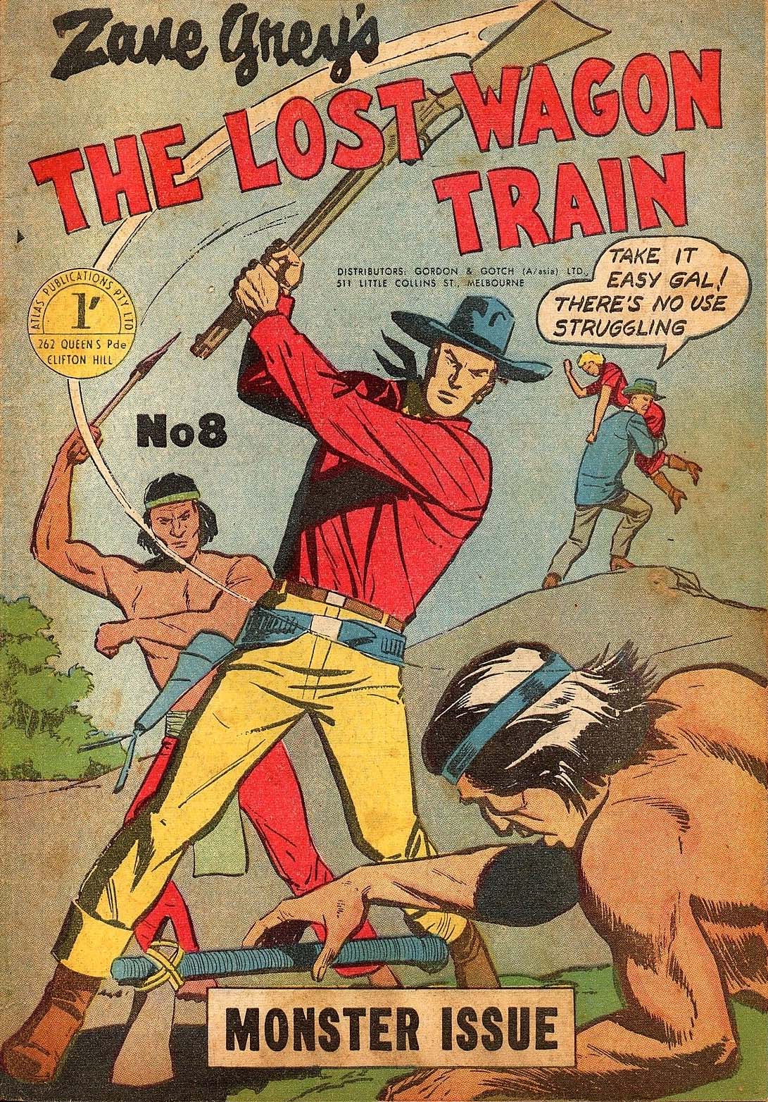 Zane Grey's (Atlas, 1955 series) #8 — Zane Grey's The Lost Wagon Train ([1957?])