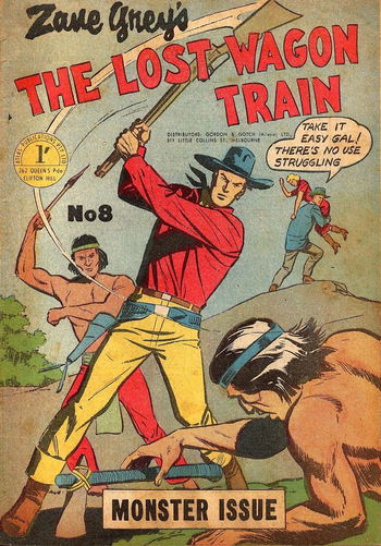 Zane Grey's (Atlas, 1955 series) #8 ([1957?]) —Zane Grey's The Lost Wagon Train