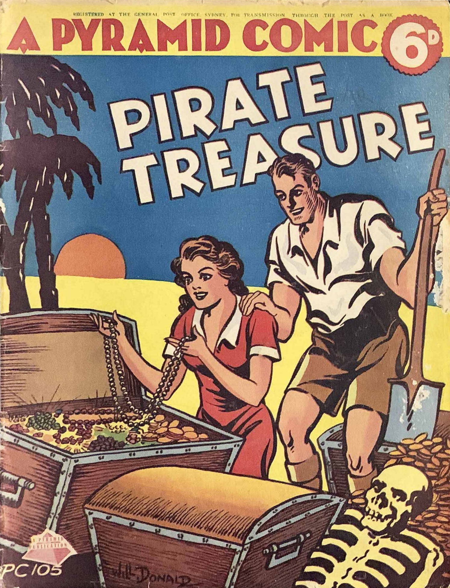 A Pyramid Comic (Pyramid, 1946 series) #PC105 — Pirate Treasure ([September 1947?])