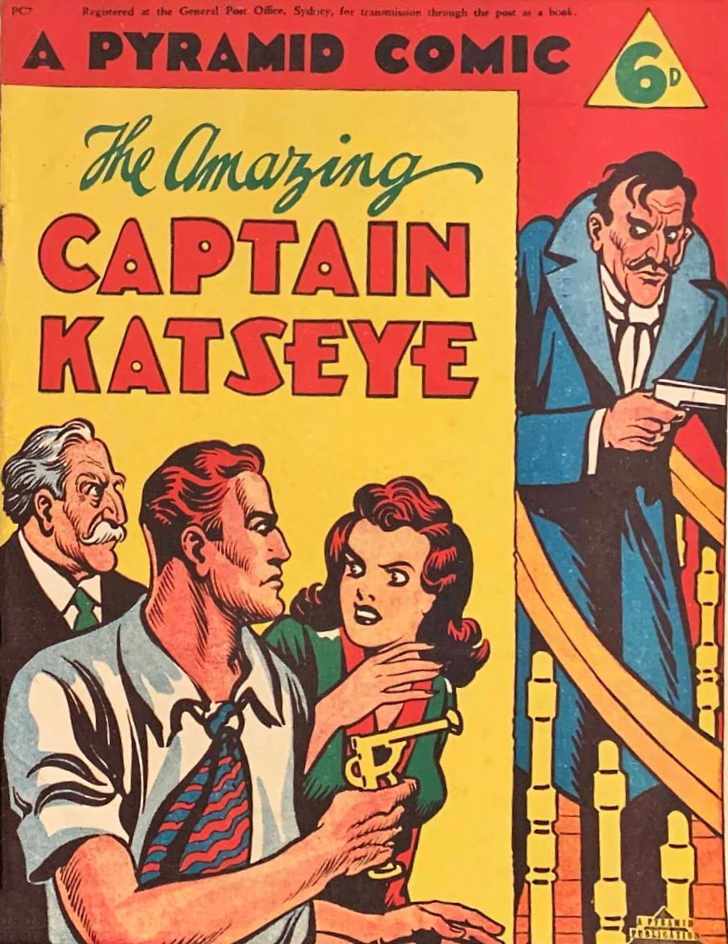 A Pyramid Comic (Pyramid, 1946 series) #7 — The Amazing Captain Katseye (November 1947?)