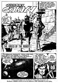 Johnny Galaxy and the Space Patrol (Sport Magazine, 1968 series) #4 — The Greed of the Robots (page 1)