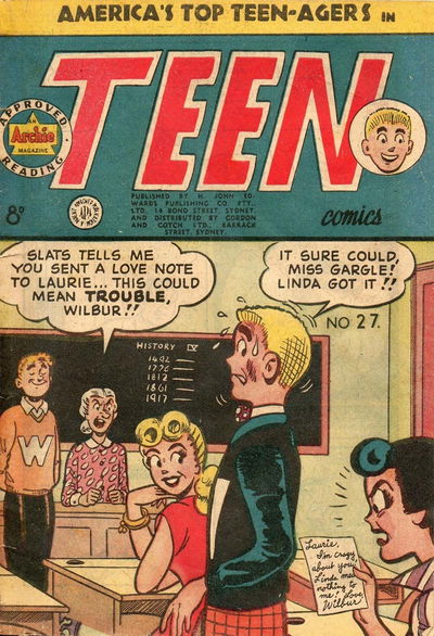 Teen Comics (HJ Edwards, 1952 series) #27 ([August 1954?])