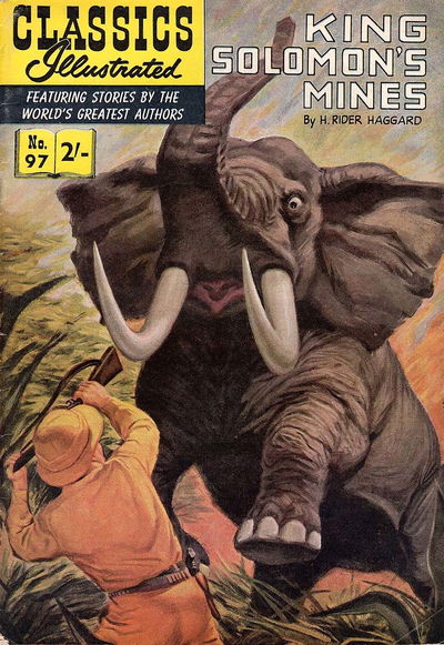 Classics Illustrated (Strato, 1954 series) #97 [HRN 129] (August 1962) — King Solomon's Mines [August 1962?]