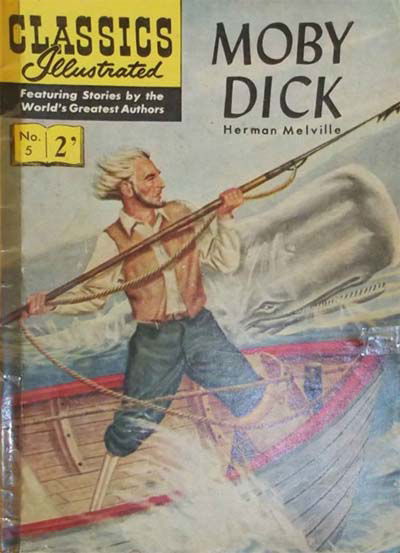 Classics Illustrated (Strato, 1954 series) #5 [HRN 126] (February 1962) — Moby Dick [February 1962?]