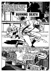 Johnny Galaxy and the Space Patrol (Sport Magazine, 1968 series) #4 — Burning Death (page 1)