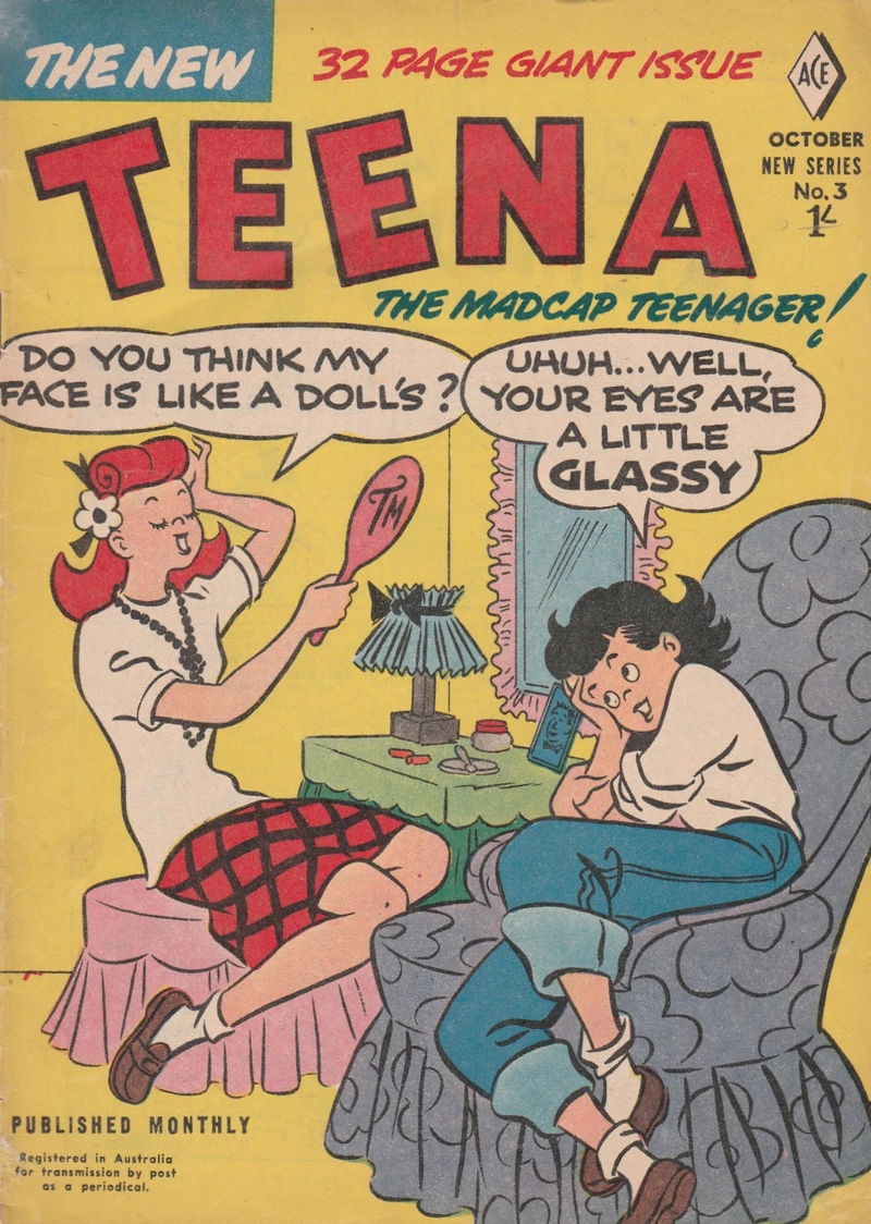 Teena The Madcap Teenager! (Junior Readers, 1956 series) #3 (October 1956)