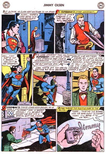 Superman's Pal, Jimmy Olsen (DC, 1954 series) #15 — Unwanted Superman Souvenirs (page 2)