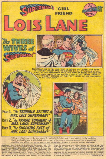 Superman's Girl Friend, Lois Lane (DC, 1958 series) #51 — The Three Wives of Superman (page 1)