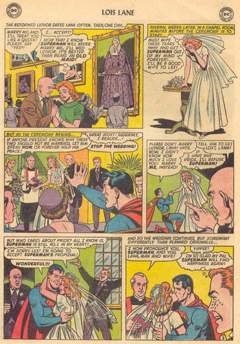 Superman's Girl Friend, Lois Lane (DC, 1958 series) #51 — The Tragic Torment of Mrs. Lana Superman! [The Three Wives of Superman! Part II] (page 3)