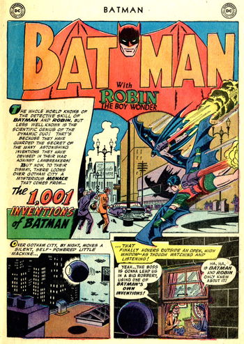 Batman (DC, 1940 series) #109 — The 1,001 Inventions of Batman (page 1)