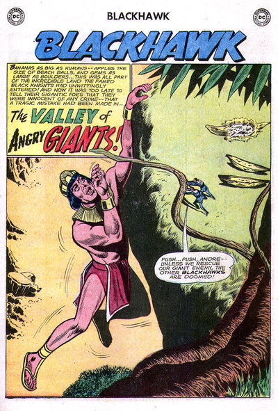 The Valley of Angry Giants (<span class="fw-500">Blackhawk</span>  #193 (February 1964)), page 1