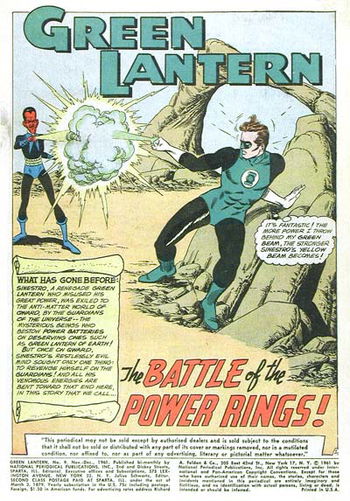 Green Lantern (DC, 1960 series) #9 — The Battle of the Power Rings! (page 1)