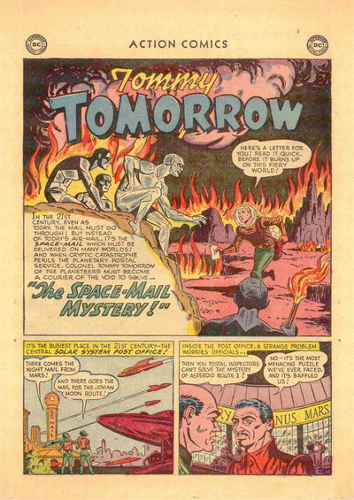 The Space-Mail Mystery! (<span class="fw-500">Action Comics</span>  #181 (June 1953)), page 1