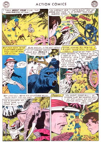 Action Comics (DC, 1938 series) #221 — Congo Bill--Witch Doctor (page 4)