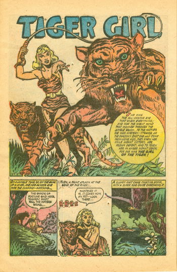 Jungle Comics (Fiction House, 1940 series) #160 — The Girl of the Tiger (page 1)