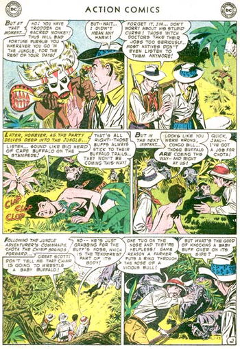 Action Comics (DC, 1938 series) #218 — The Strange Jungle Jinx (page 2)