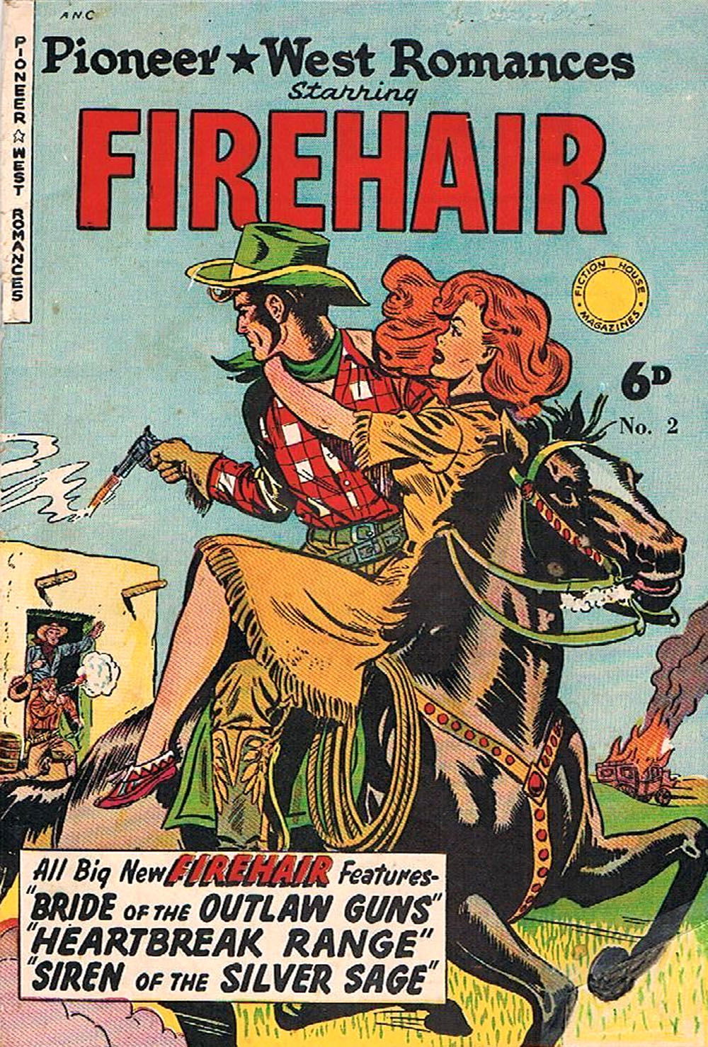 Firehair Comics (HJ Edwards, 1950? series) #2 — Pioneer West Romances Starring Firehair ([September 1950?])
