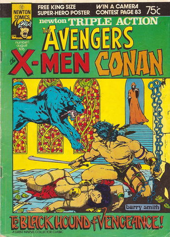 Newton Triple Action (Newton, 1976? series) #1 — The Avengers The X-men Conan (August 1976)