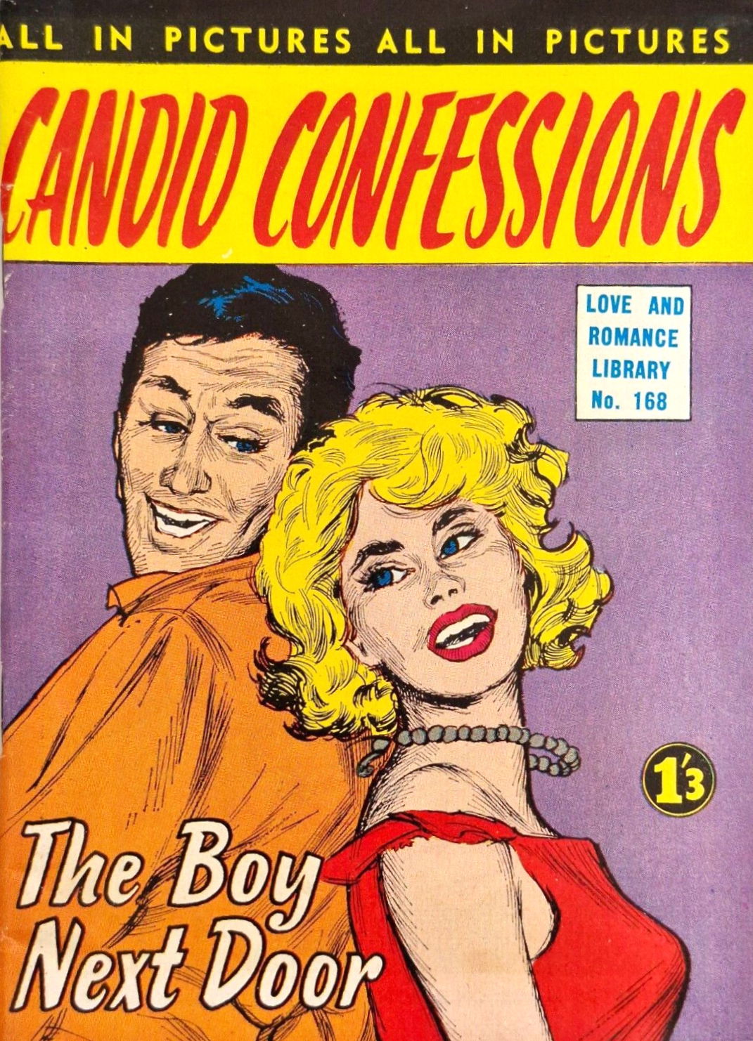 Love and Romance Library (Frew, 1957? series) #168 — Candid Confessions ([March 1962?])