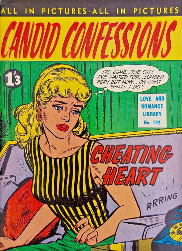 Love and Romance Library (Frew, 1957? series) #182 ([October 1962?]) —Candid Confessions