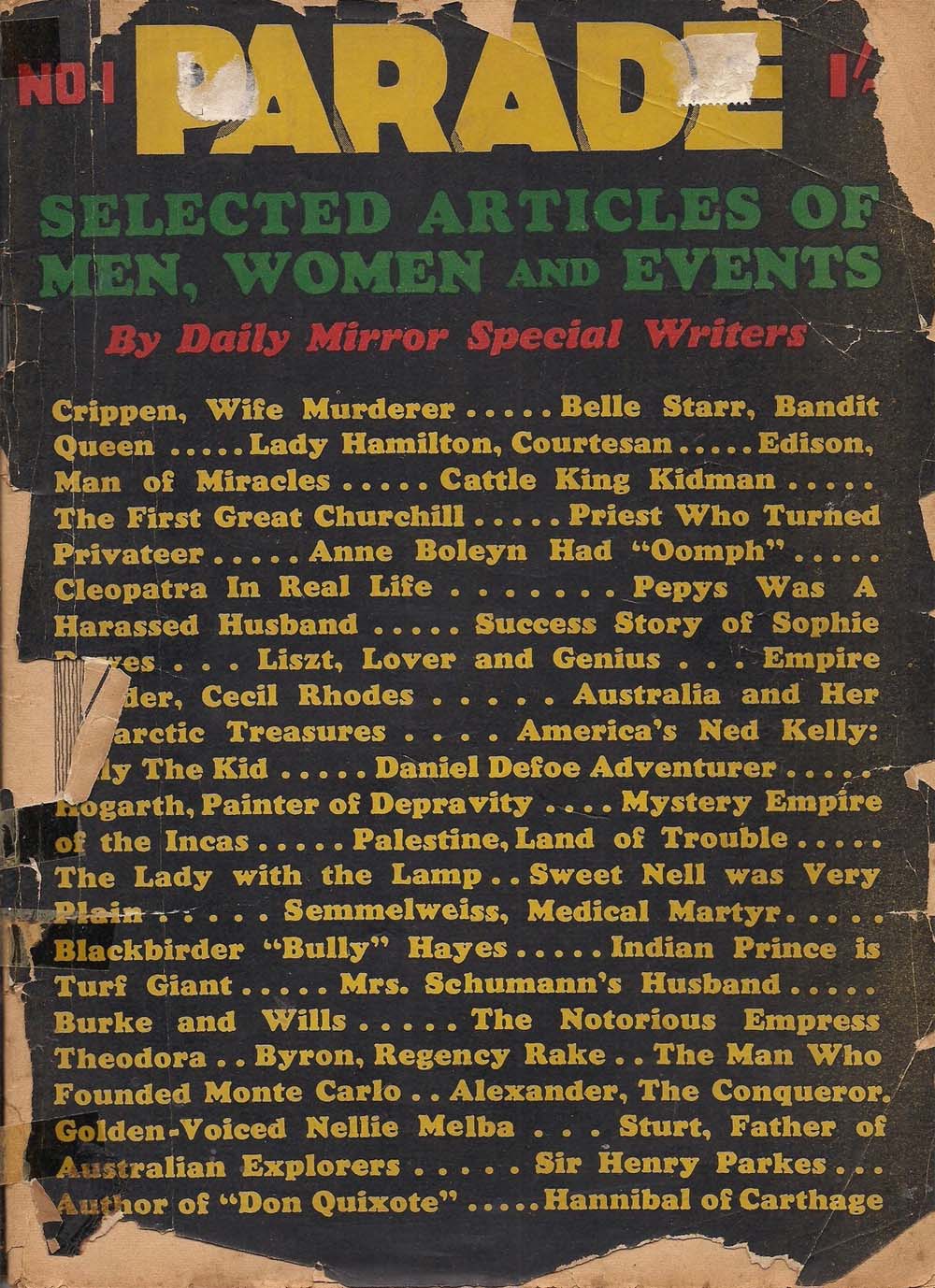 Parade (Invincible, 1947 series) #1 (October 1947)