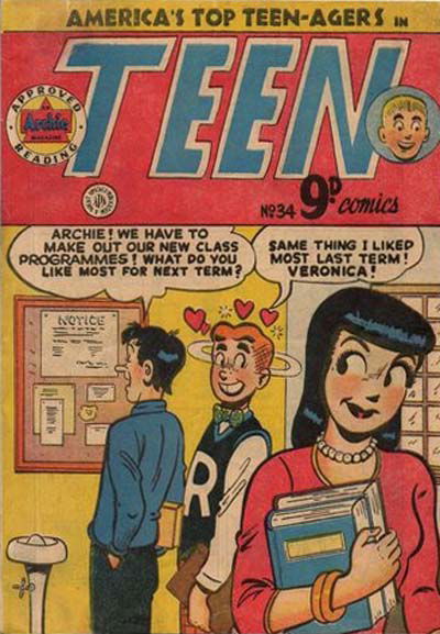 Teen Comics (HJ Edwards, 1952 series) #34 ([March 1955?])